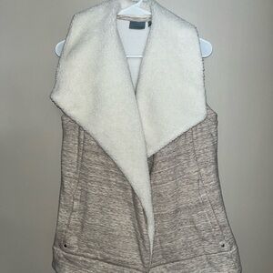 Athleta Cream and Brown Vest